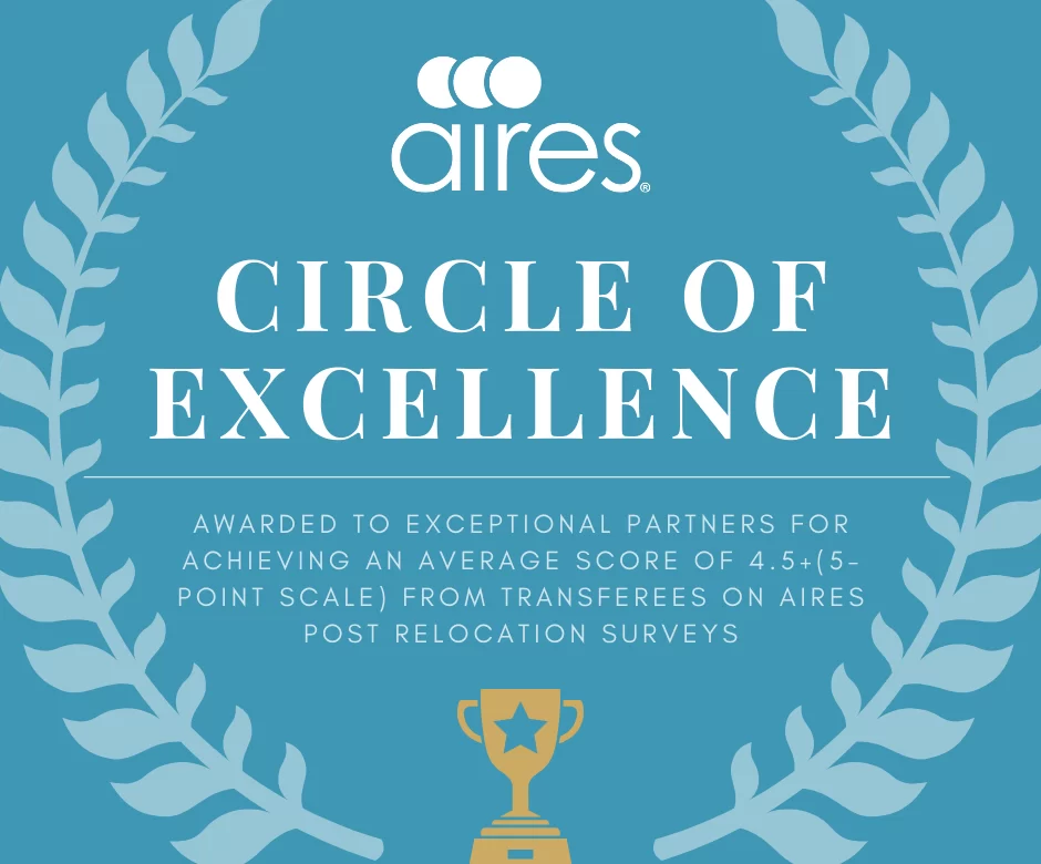 Guardian Relocation of Columbus: Receives Aires Circle of Excellence Award.